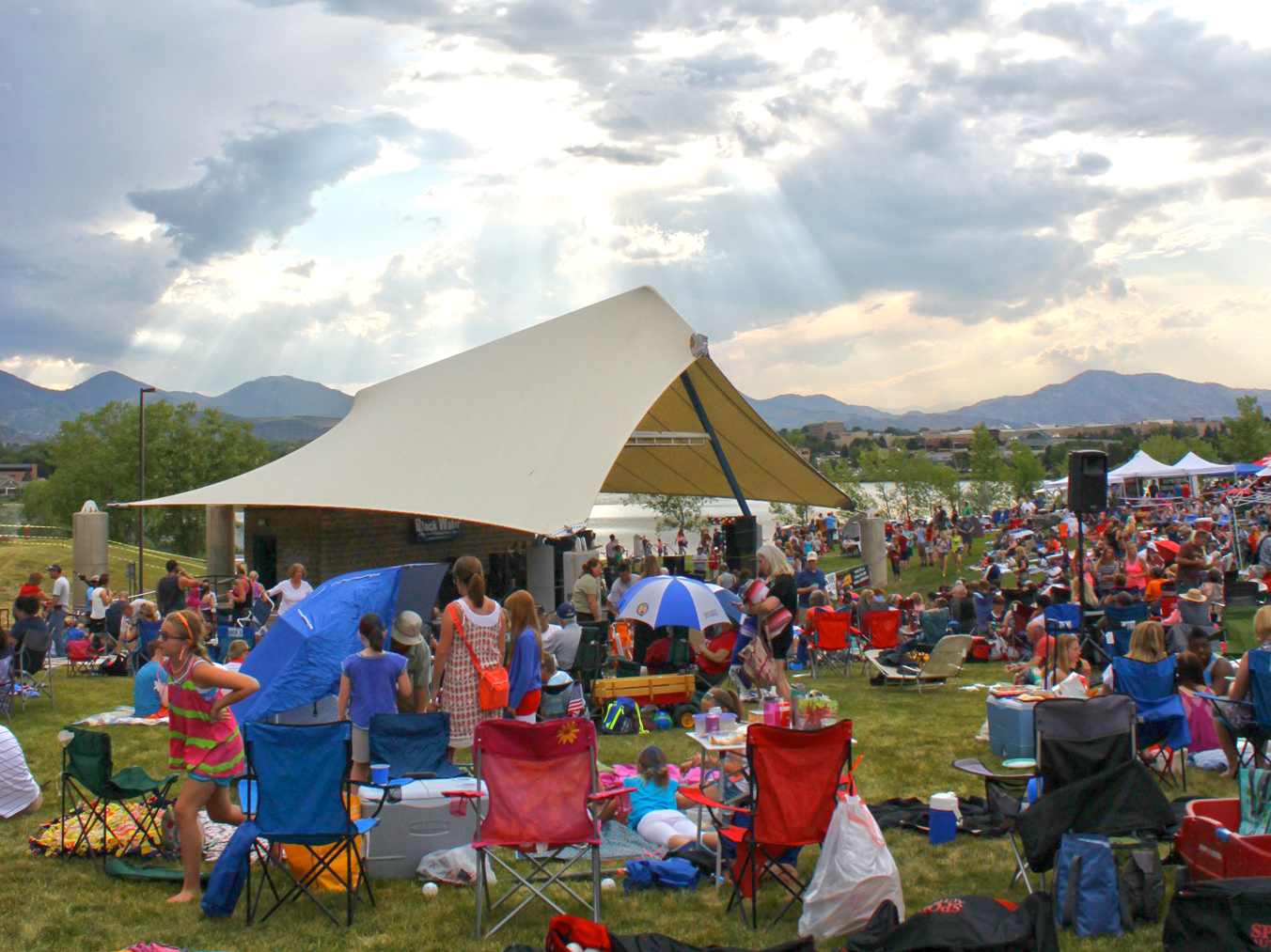 Grant Amphitheater in Clement Park during an event.