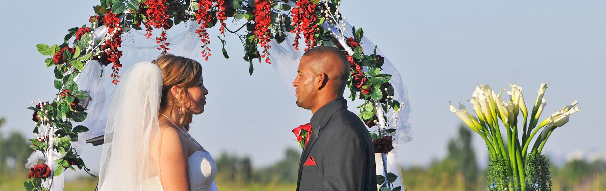 A couple getting married