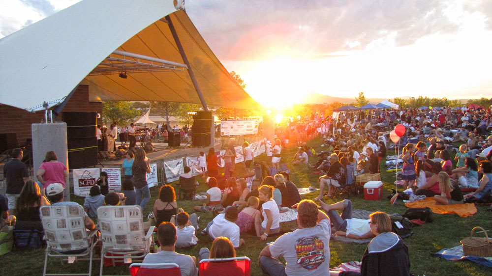 Grant Amphitheater in Clement Park during an event.