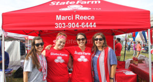 StateFarm booth at an event.