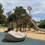 Playground features at Blue Heron Park