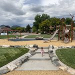 Playground features at Blue Heron Park