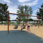 Playground features at Blue Heron Park