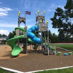 Playground features at Chaucer Park