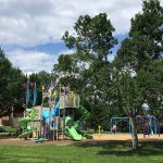 Playground features at Chaucer Park