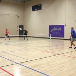 New gymnasium flooring in Lilley Gulch Recreation Center