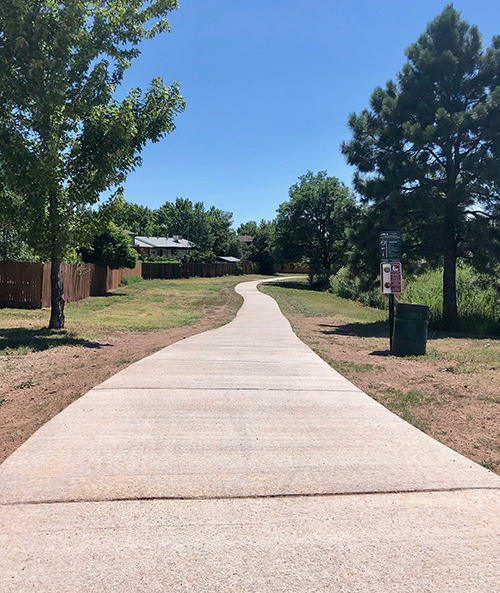 Trail improvements at Wingate South Park