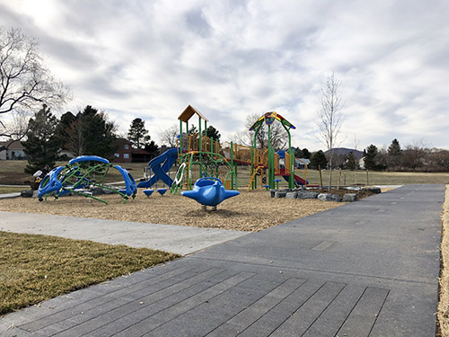 Playground features at Christensen Meadows Park