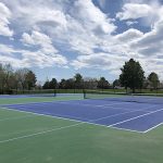 Tennis courts at Dakota Station Park.