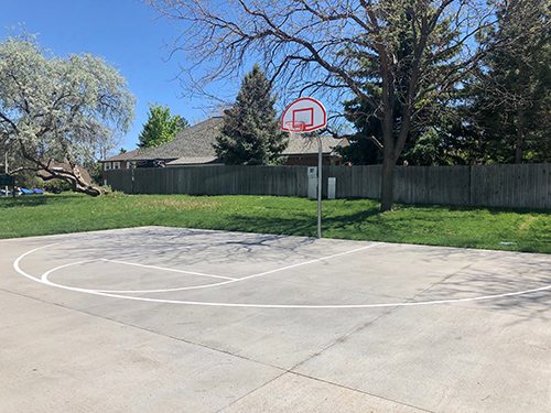 Basketball court at Dewy Haberman Park