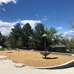 Playground features at Dewy Haberman Park