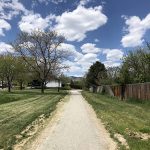 Gravel trail running through Trappers Glen Park.