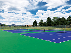 New tennis courts at Lilley Gulch