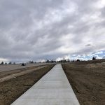 New sidewalks laid near Kipling Parkway.