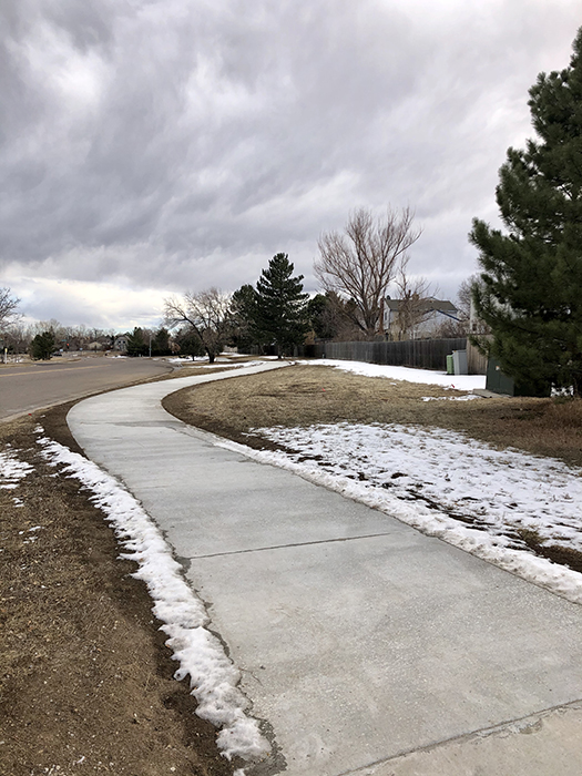 New sidewalks for Stony Creek Trail.