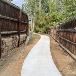 New sidewalks poured to replace damaged walkways.