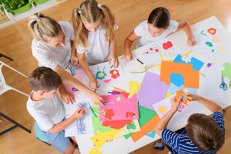 Children Making an Art Project