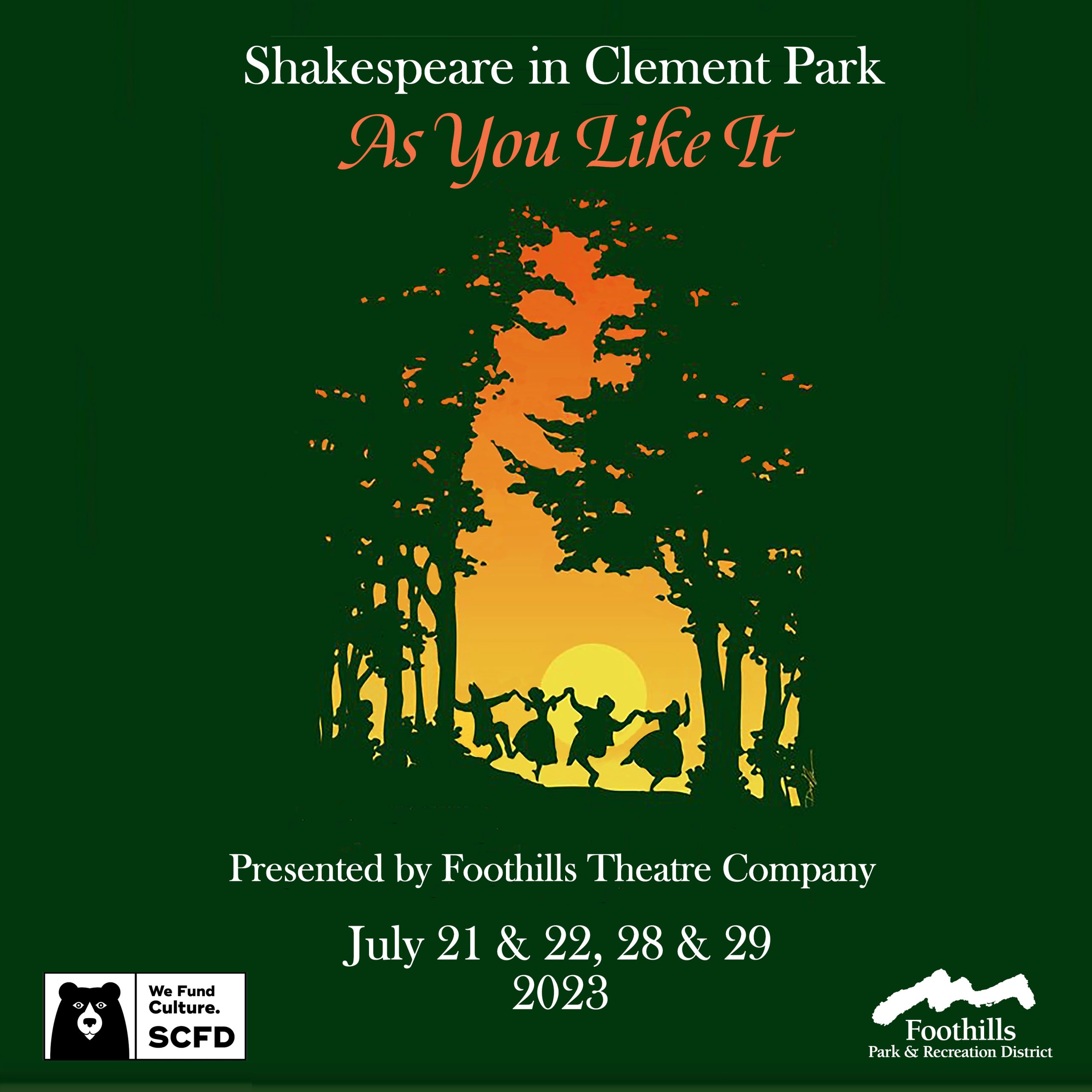 As You Like It, Shakespeare in Clement Park promotional image - 2023